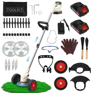 Electric Grass Trimmer Tool & Cordless Lawn Mower 3-in-1